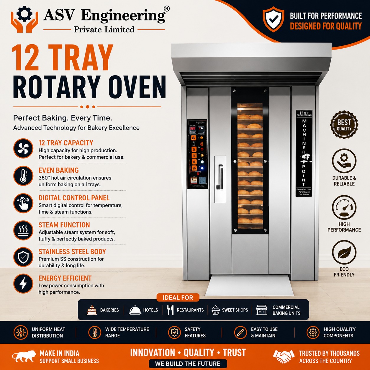 12 tray rotary oven Machine Manufacturer in Kutiyana
