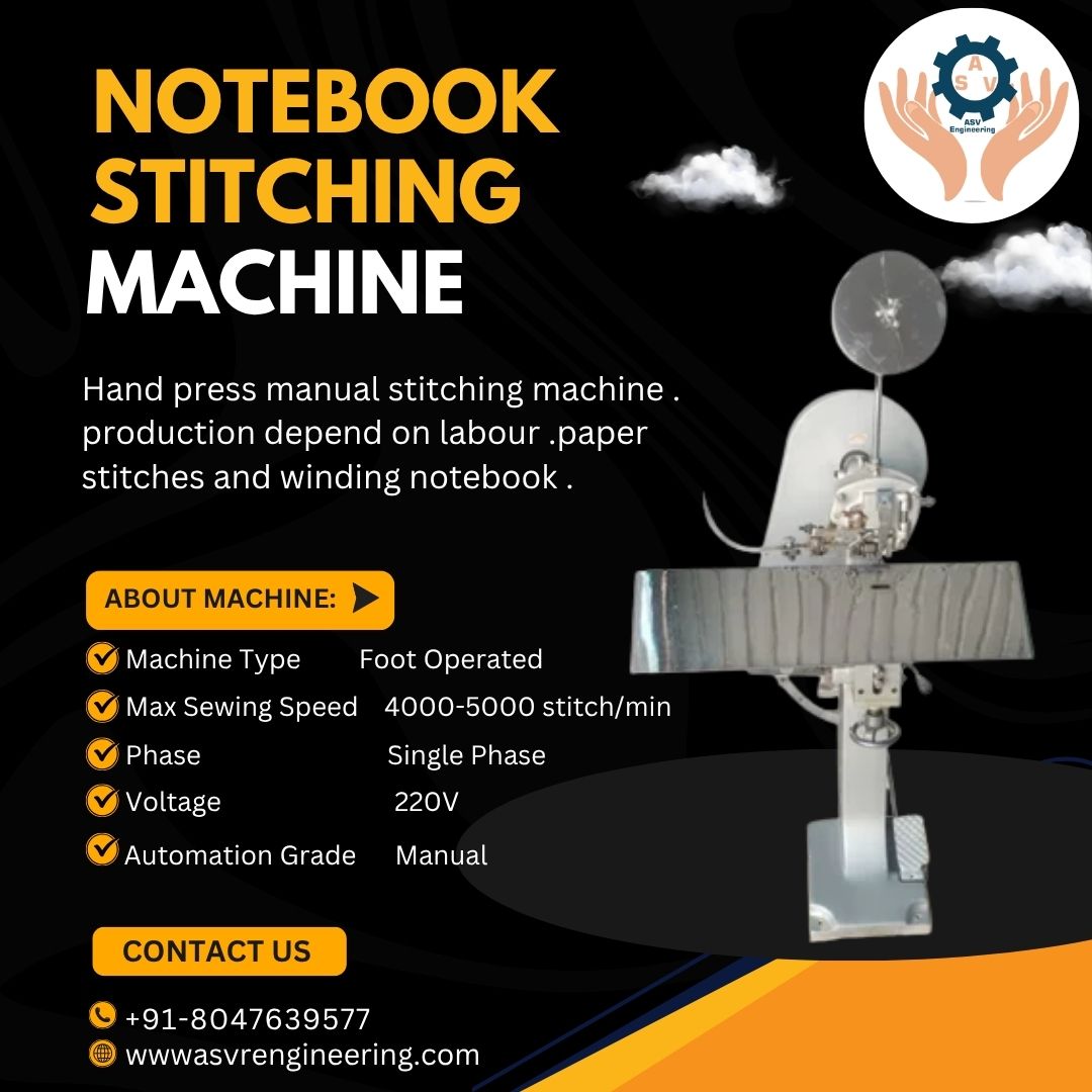 Notebook Making Machine with Cutting, Stitching & Binding – All-in-One Solution (2025)