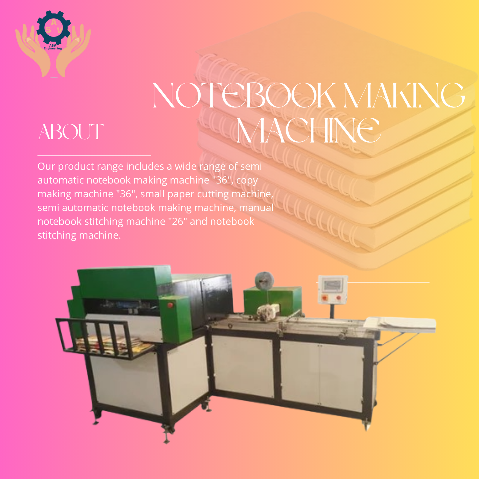 Notebook Production Machine for Schools, Colleges & Stationery Brands