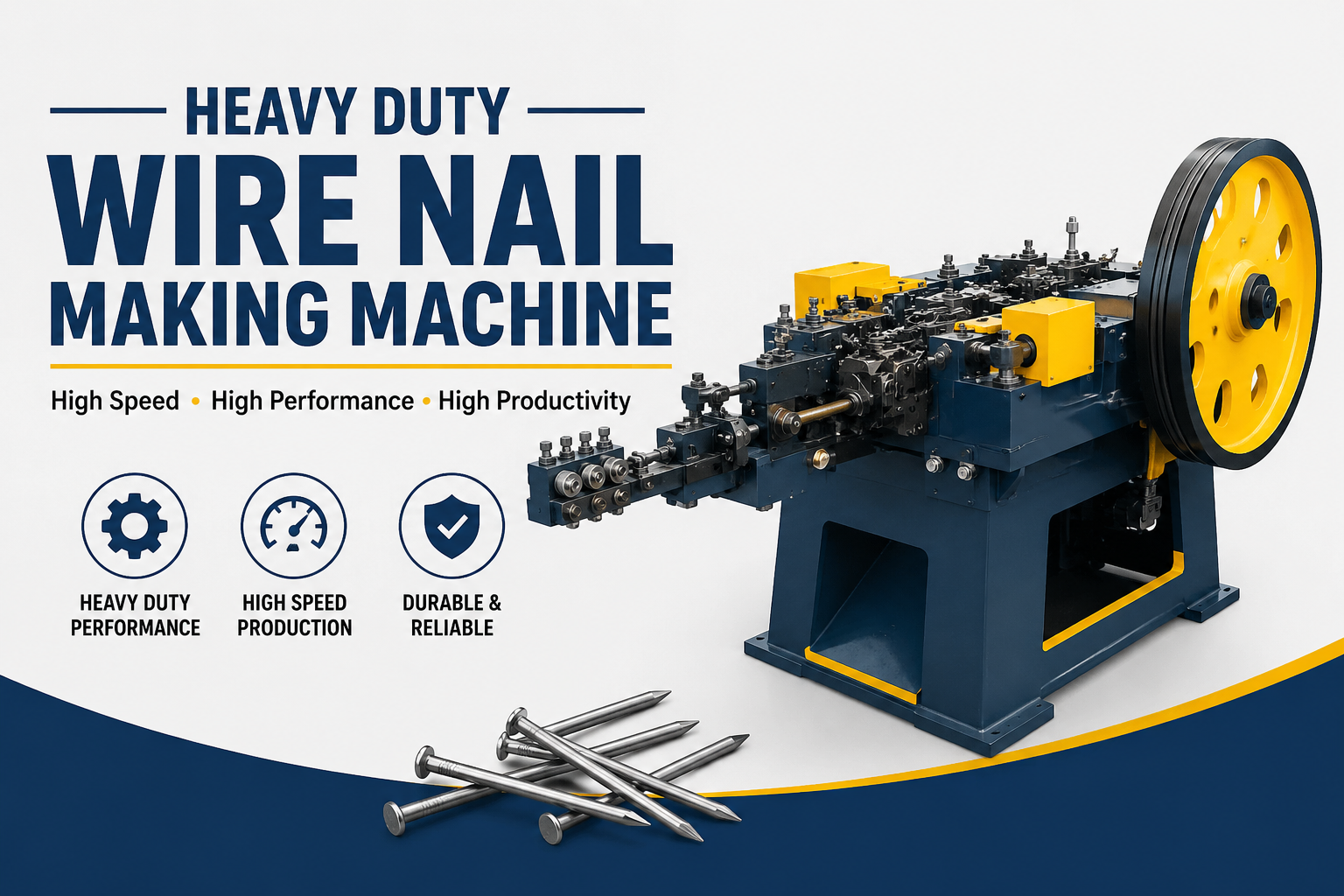 Heavy Duty Wire Nail Making Machine for High-Speed Industrial Nail Production