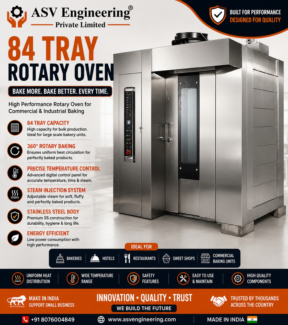 Proven 84 tray rotary oven Unit in India