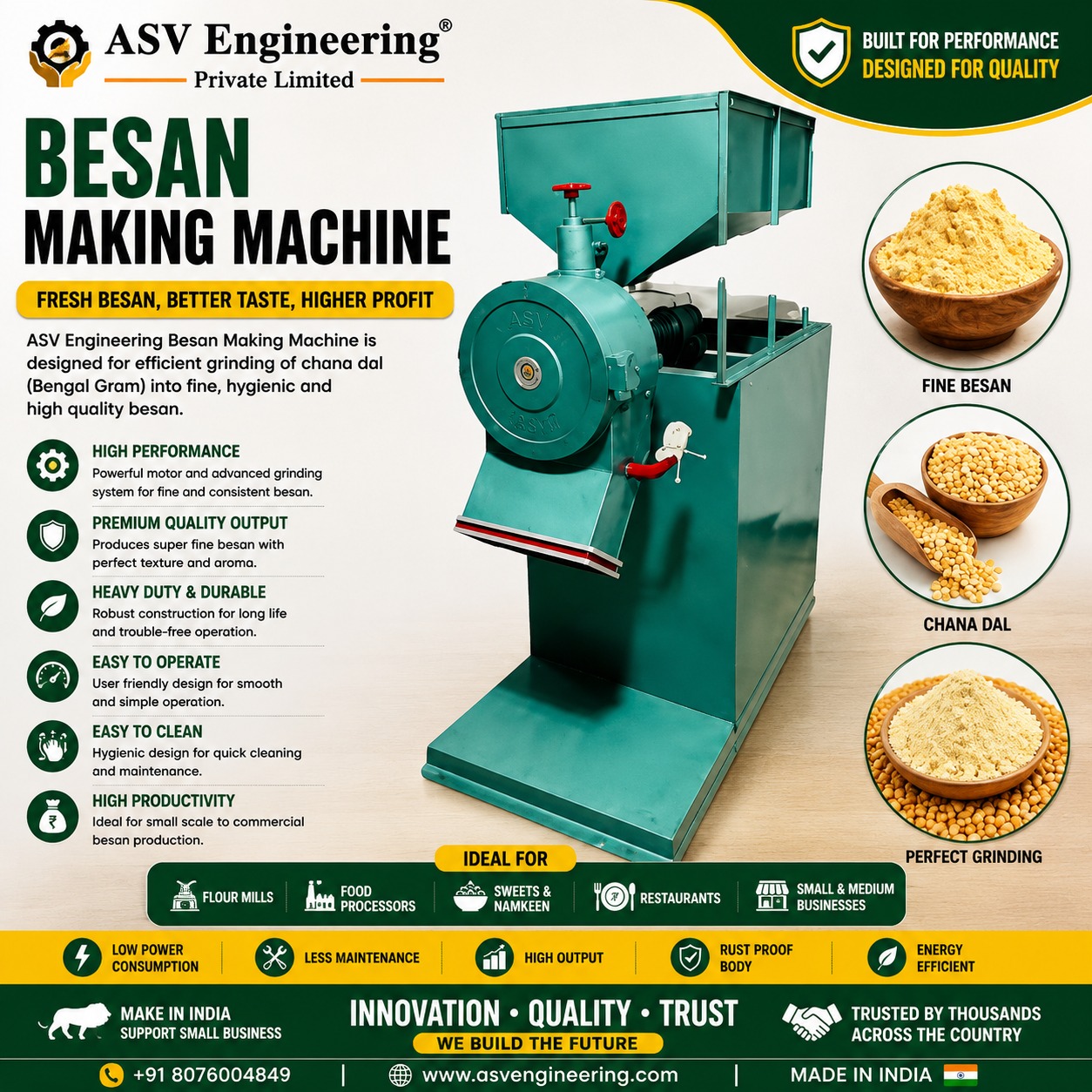 Proven Besan Making Machine System in India Manufacturer & Supplier