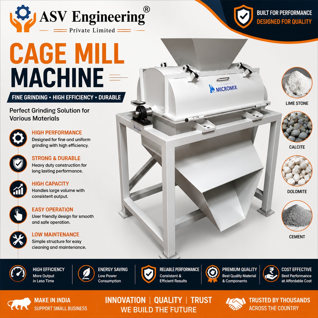 Advanced cage mill machine Equipment | ASVR Engineering