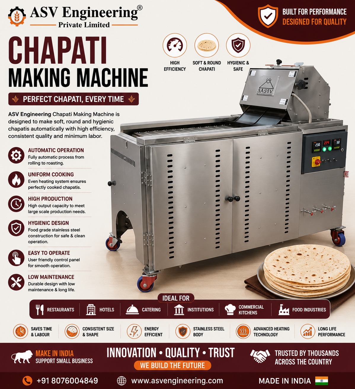 Advanced-Technology Chapati Making Machine Unit in India for Your Factory