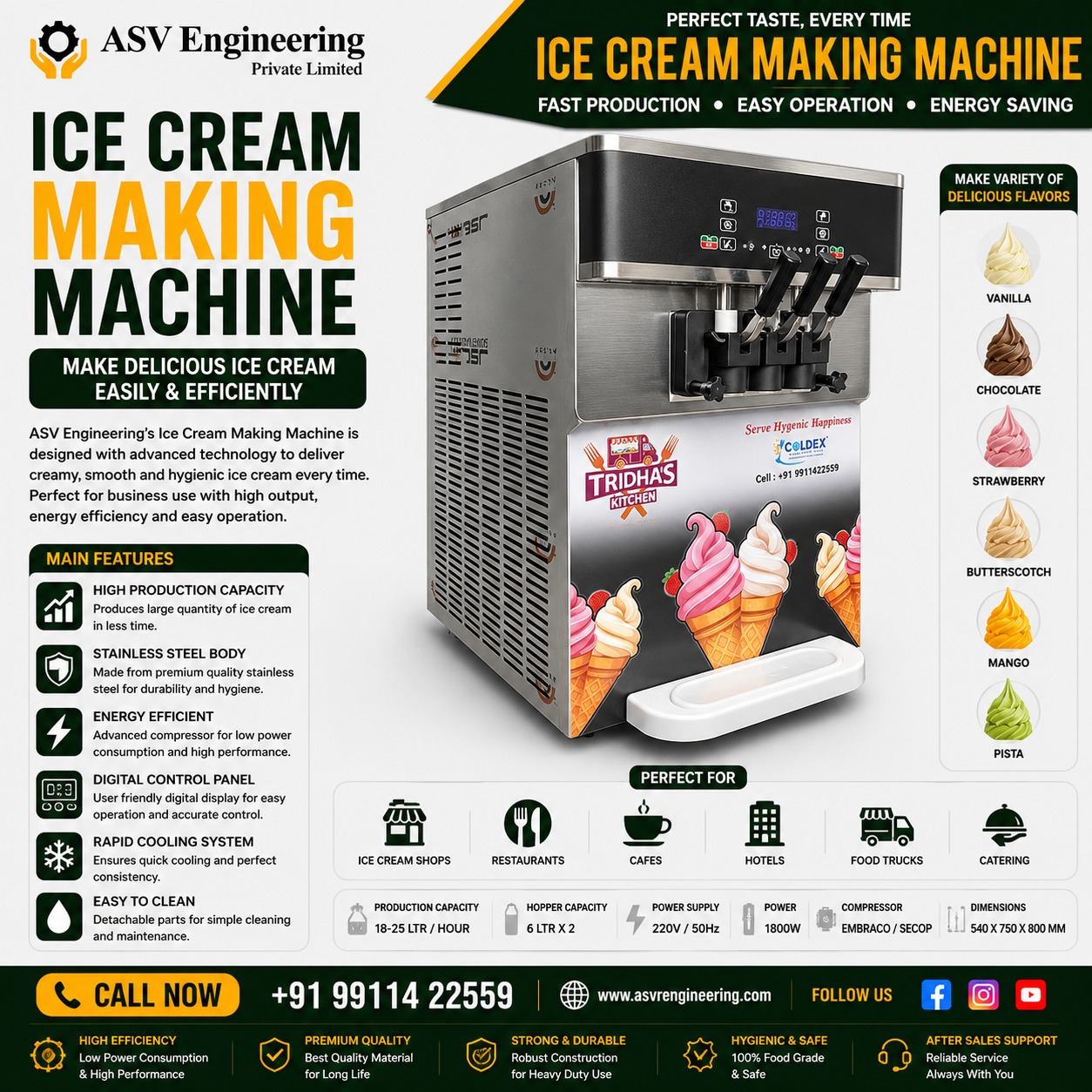 Best-Selling Ice Cream Making Machine Machine | ASVR Engineering