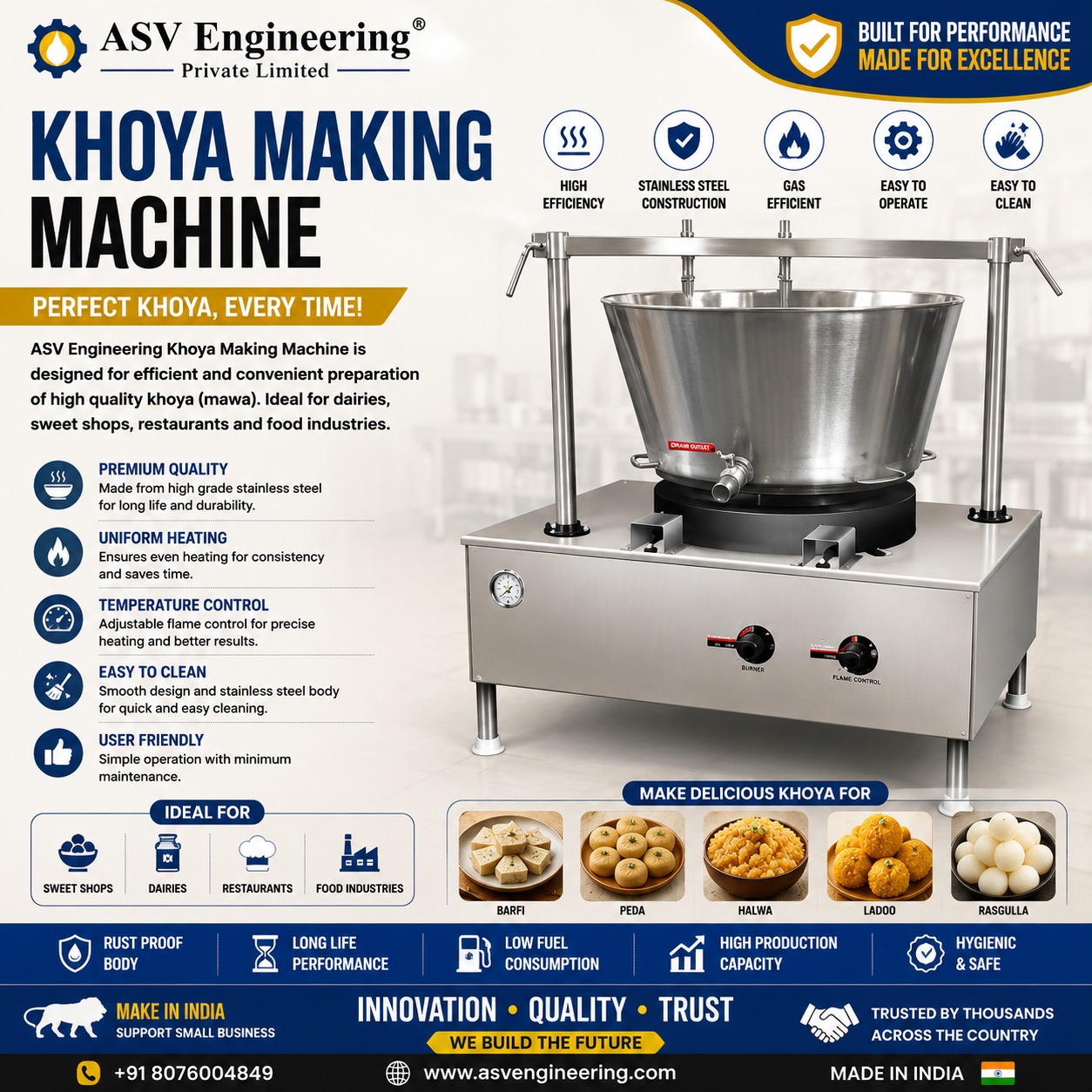 Khoya Making Machine Equipment for Better Productivity | ASVR Engineering