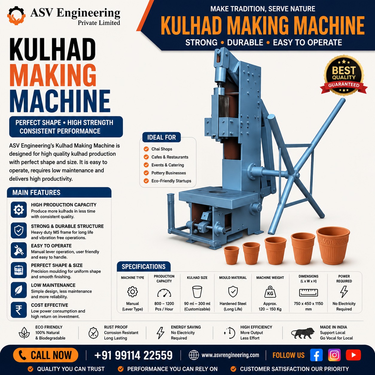 Kulhad Making Machine Equipment Manufacturer in Jasdan
