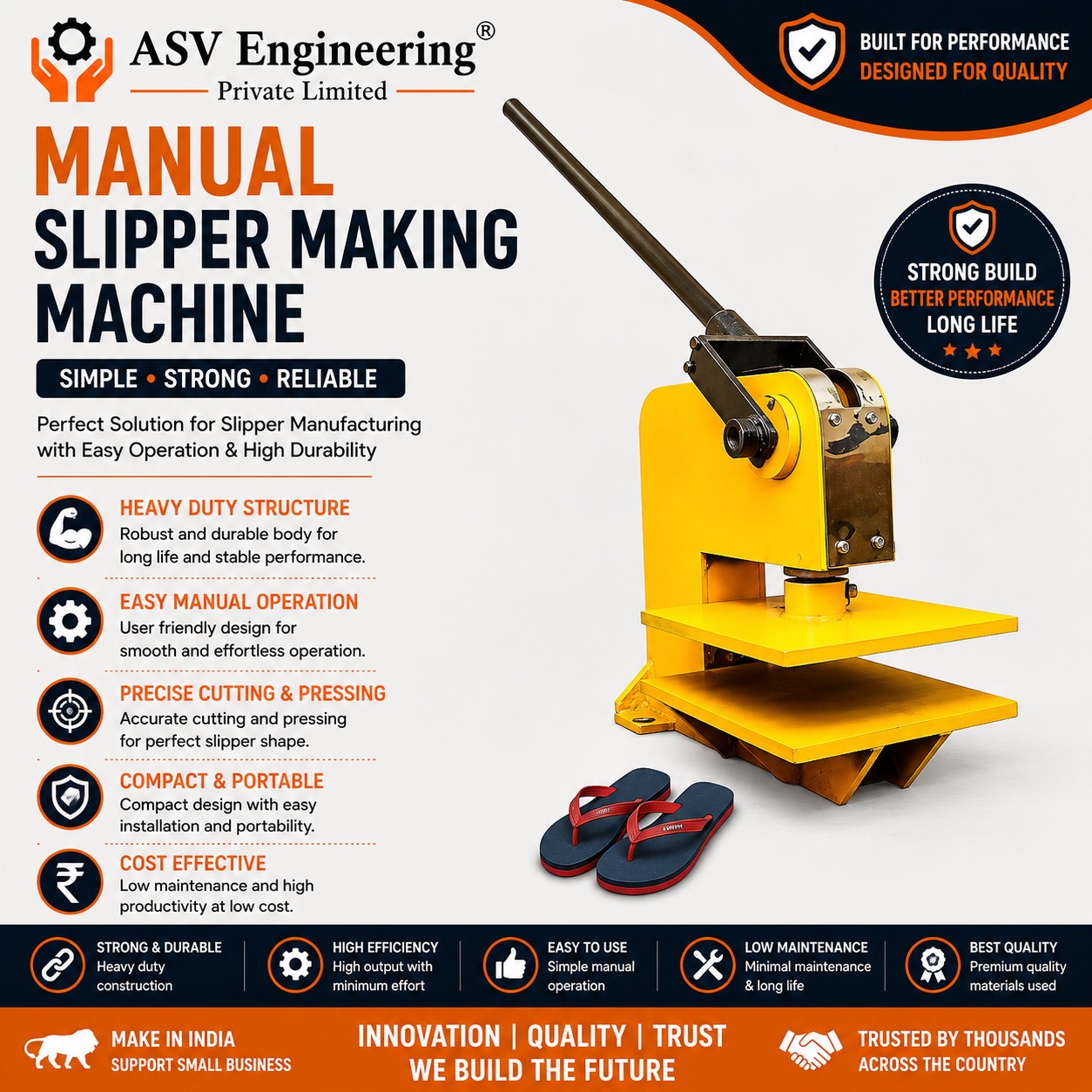Advanced-Technology manual slipper machine Unit in India with Advanced Features