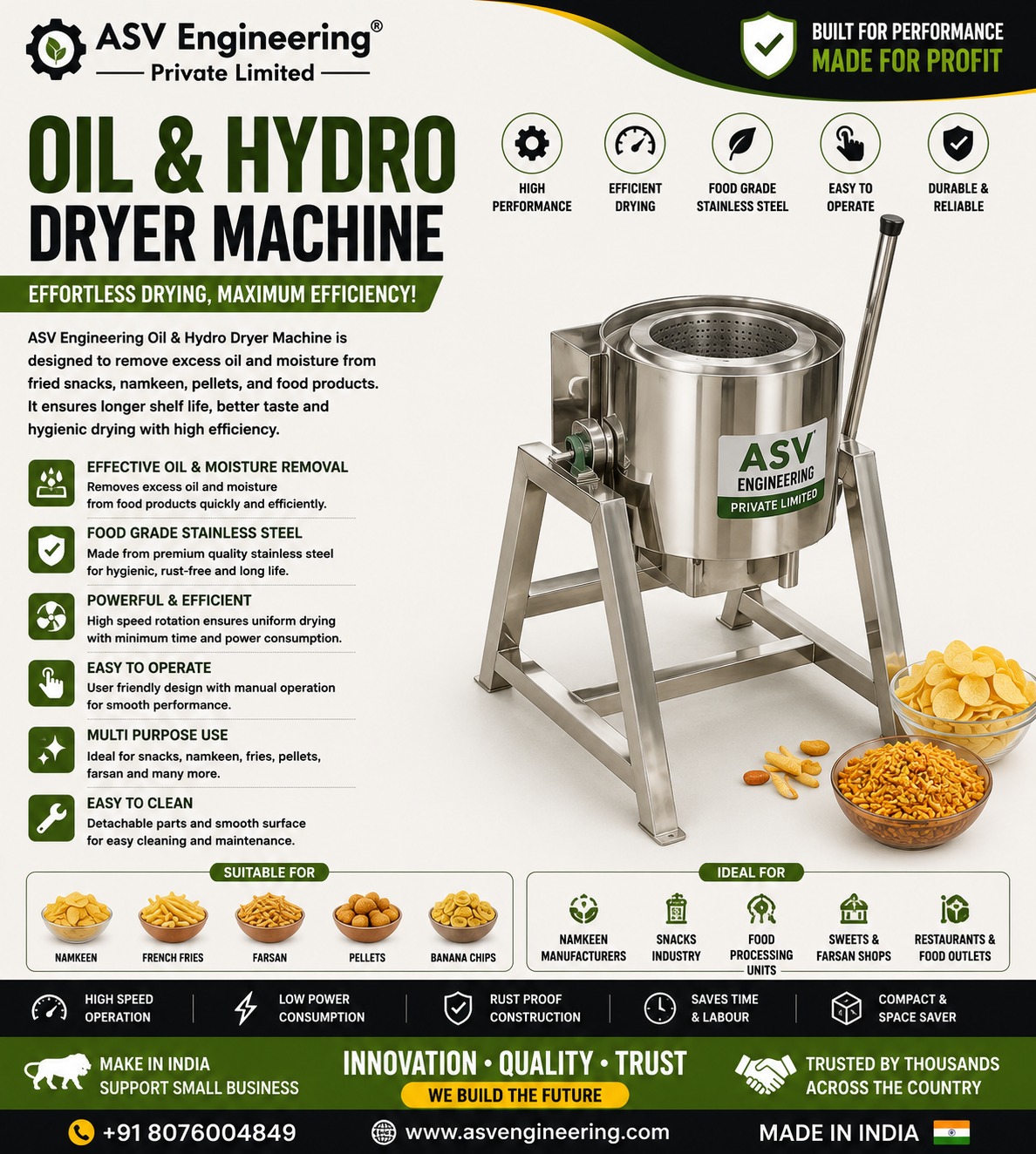 Prime Oil And Hydro Dryer Machine Machine in India for Reliable Output