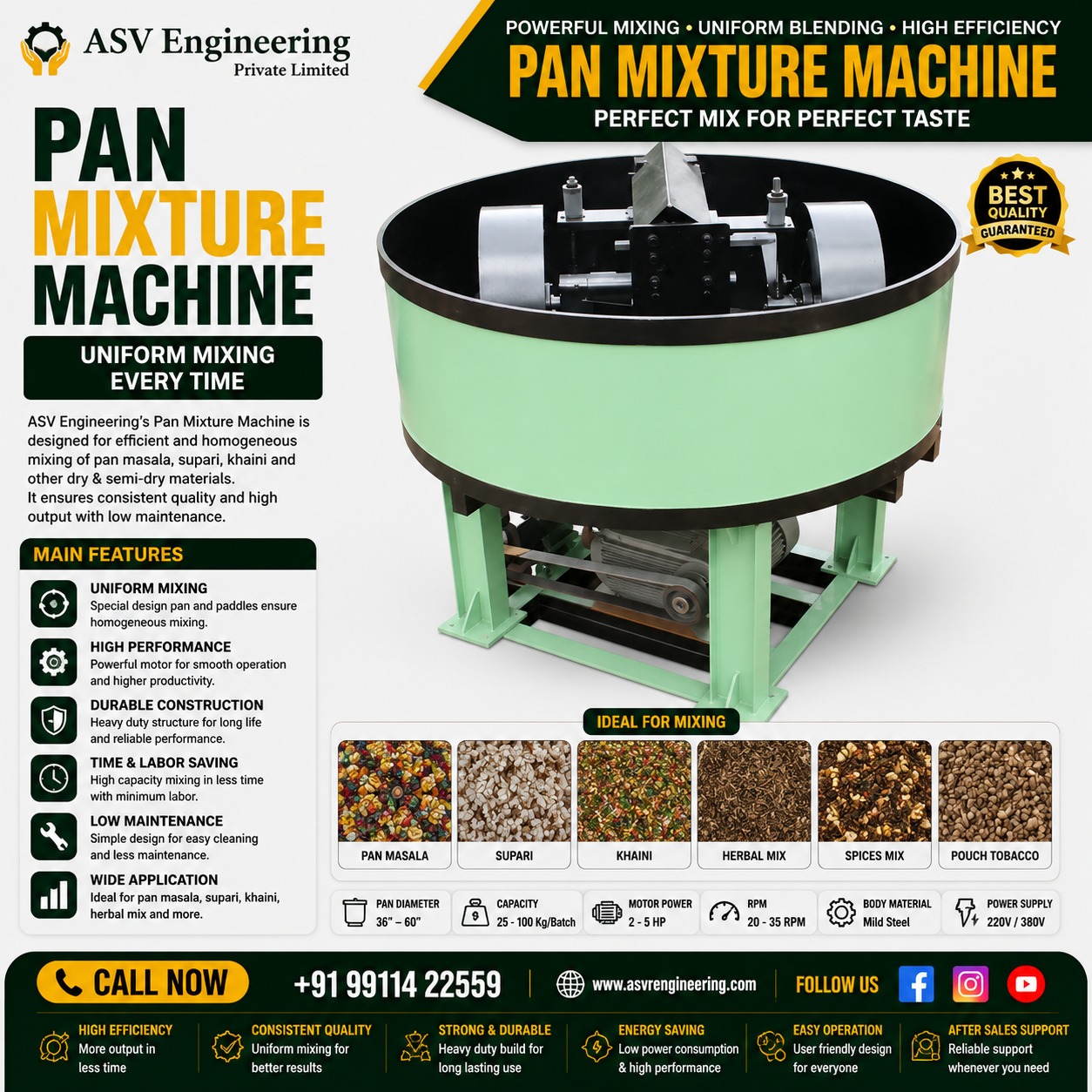 Pan Mixture Machine Equipment for Workshop Owners | ASVR Engineering