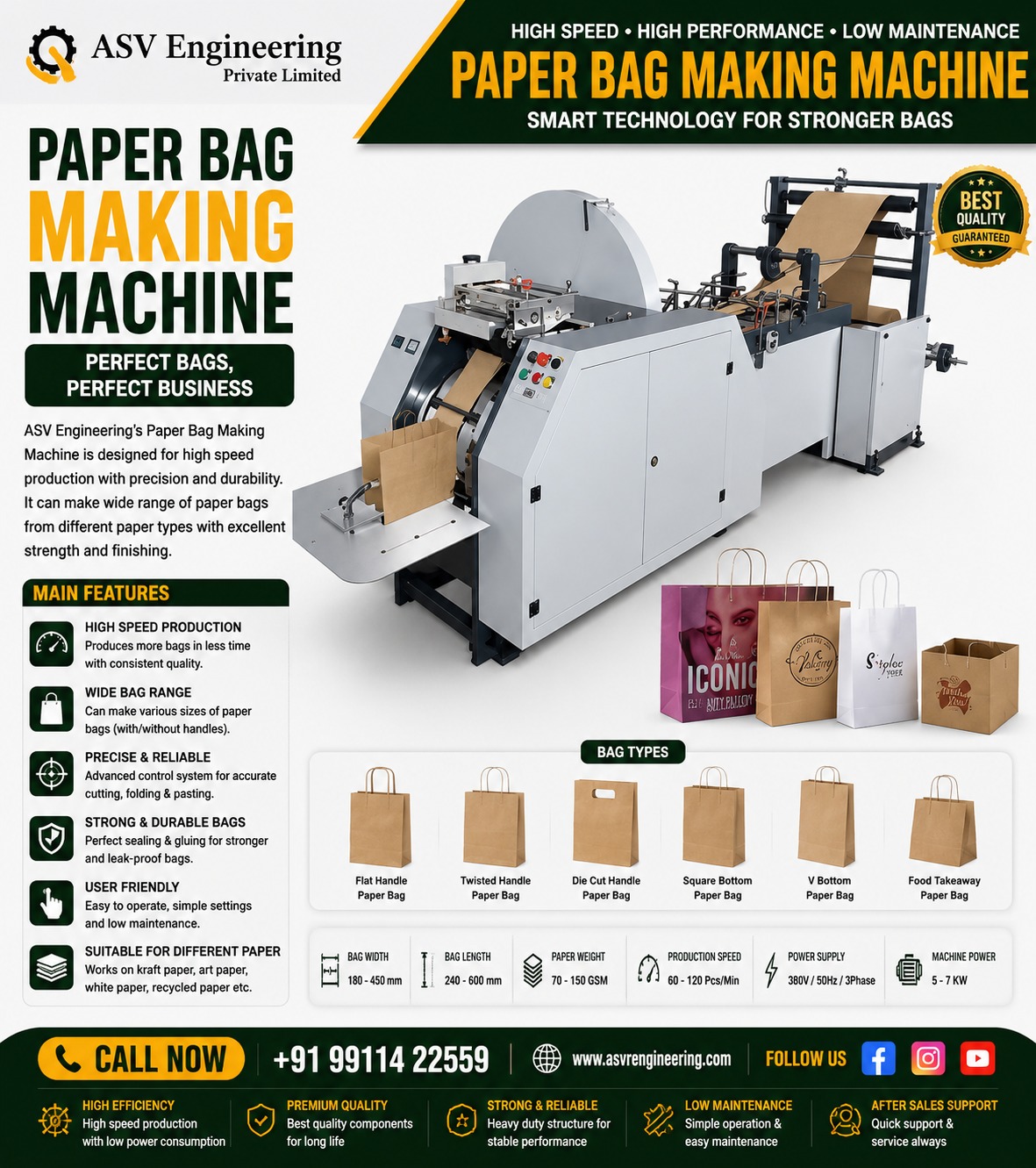 Paper Bag Making Machine System for Continuous Operation | ASVR Engineering