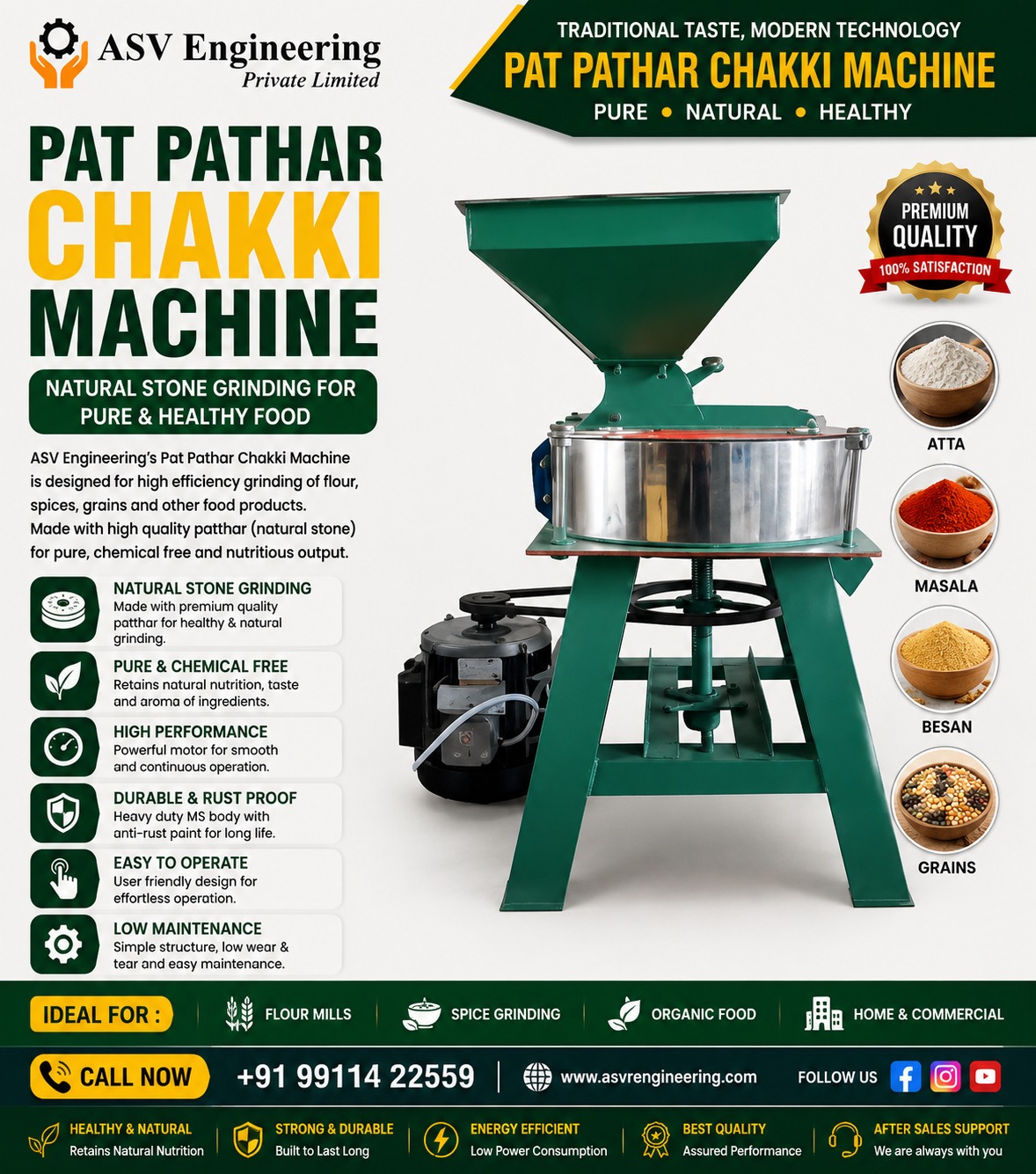 Pat Pathar Chakki Machine System with Installation in Sihor