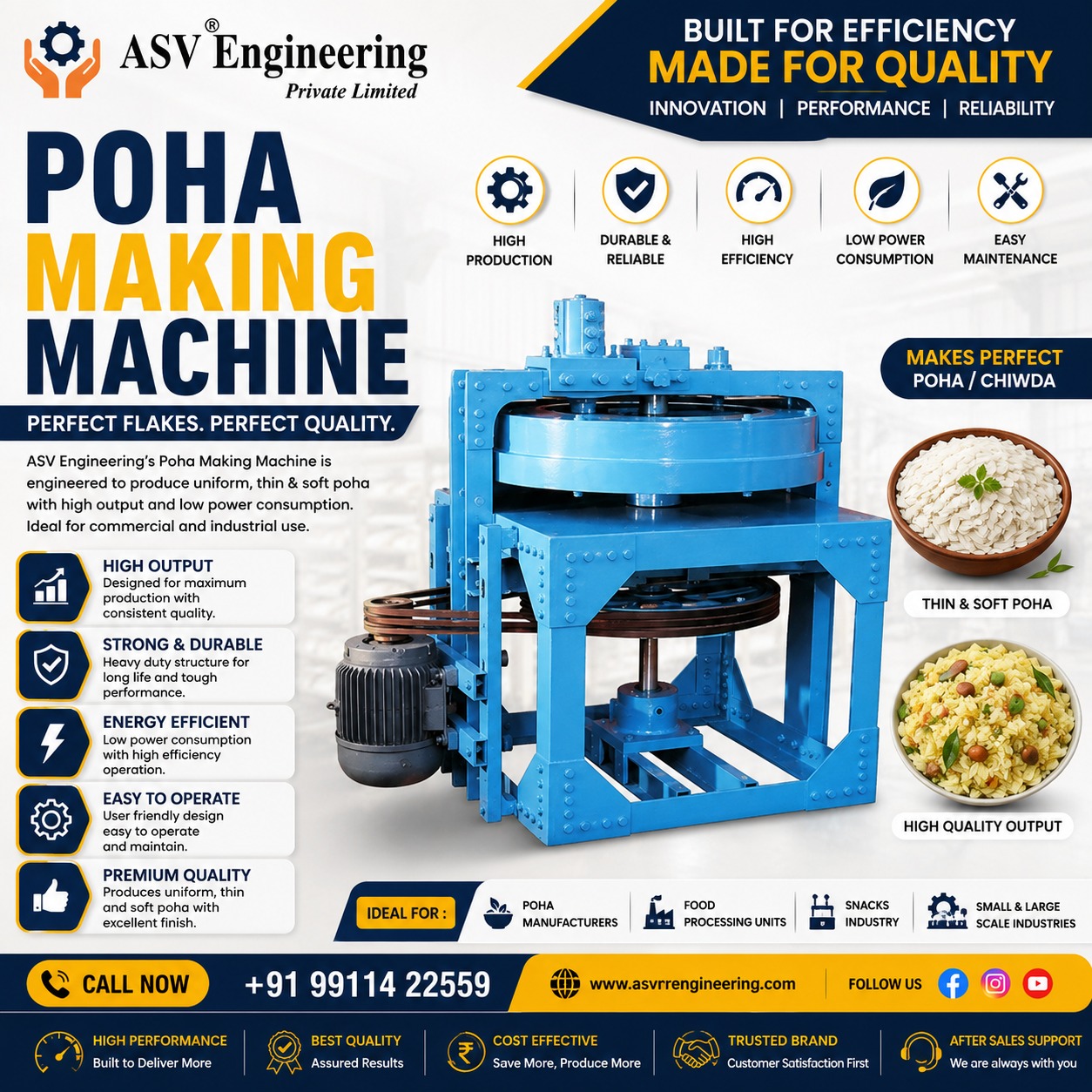 Fully-Equipped Poha Making Machine Unit for Growing Business