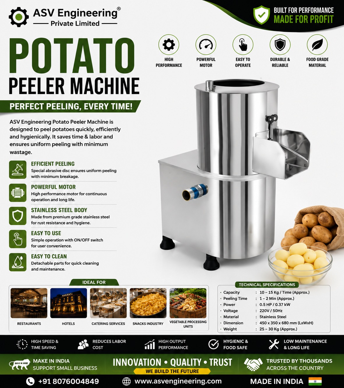 Best potato peeler machine Machine in Bageshwar, Uttarakhand