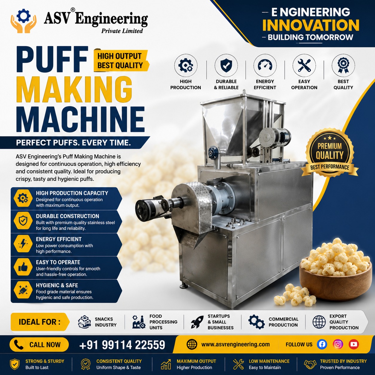 Puff Making Machine System Dealer in Alappuzha, Kerala