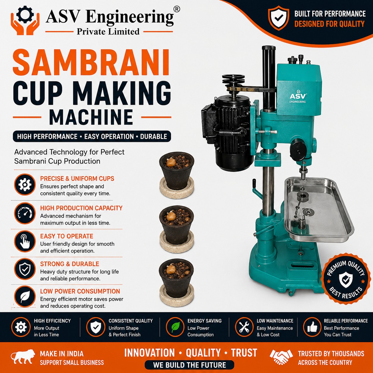 sambrani cup making machine Machine for Small Business | ASVR Engineering