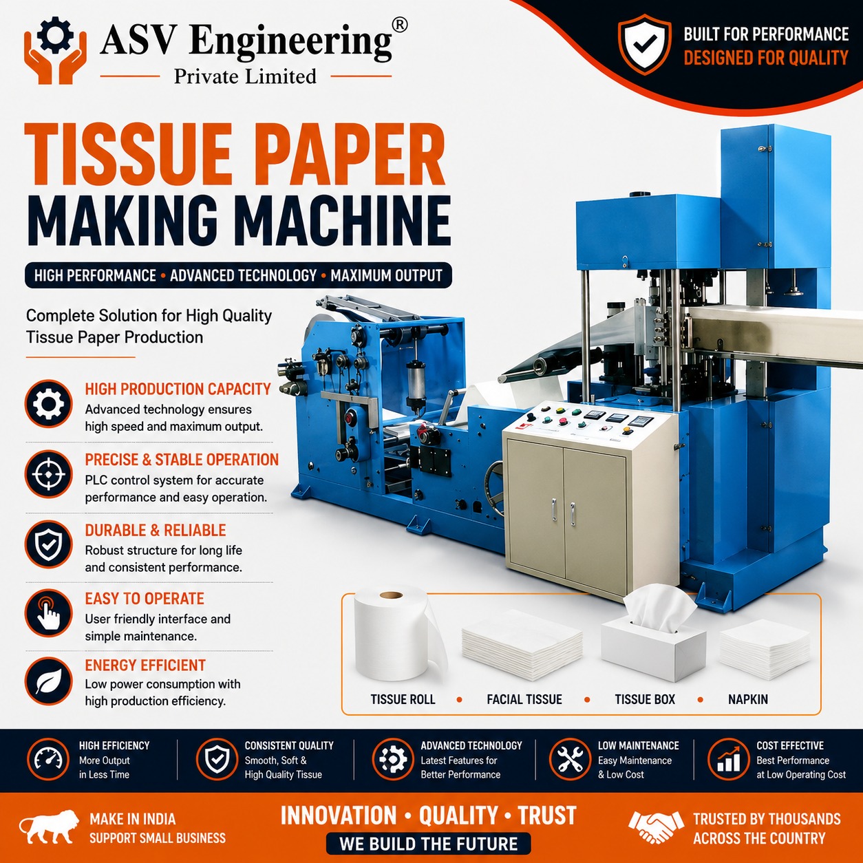 Tissue Paper Making Machine Equipment for Small Business | ASVR Engineering