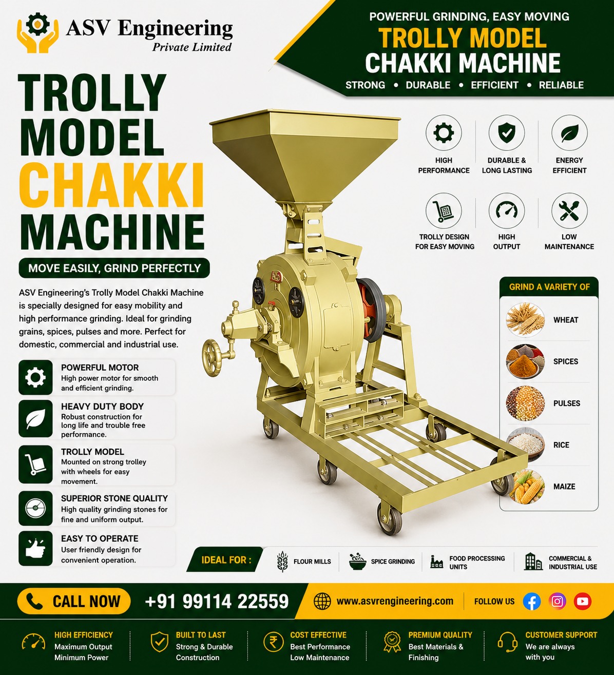 Buy Trolley Model Chakki Machine System in Gandhinagar, Gujarat