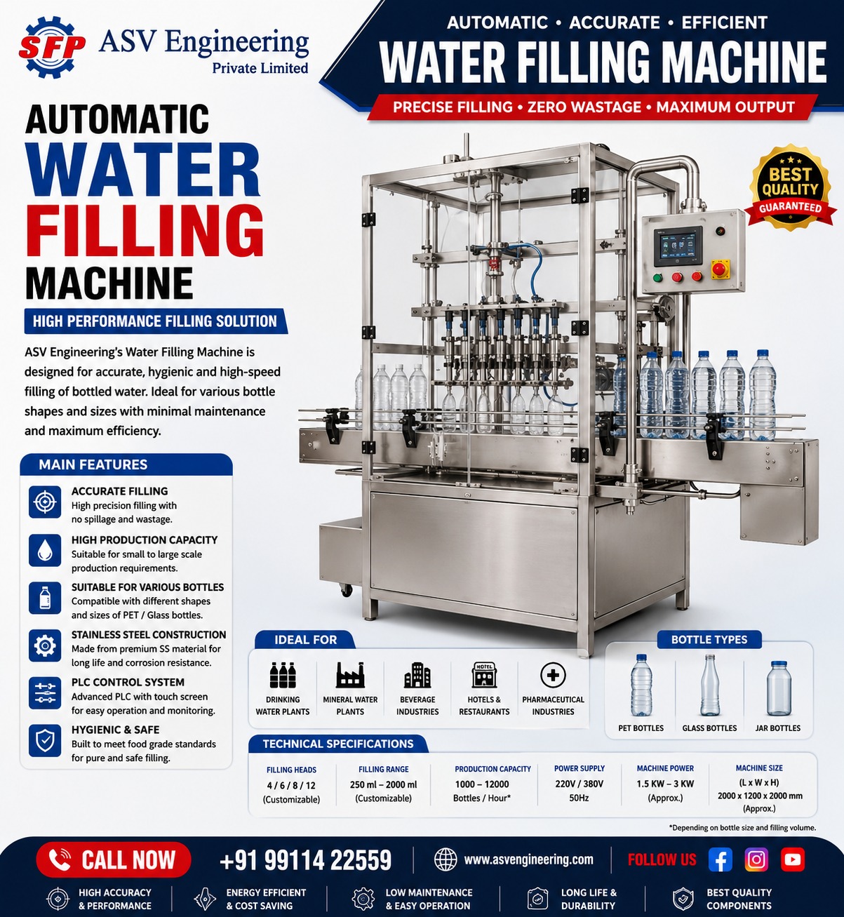 Easy-Install Water Filling Machine Unit for Workshop Owners